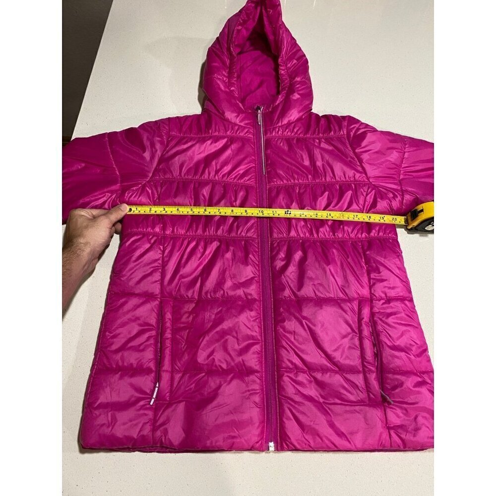 Girl’s XL Columbia Omni-Heat Puffer Jacket Zip-Up Hot Pink - Picture 8 of 11